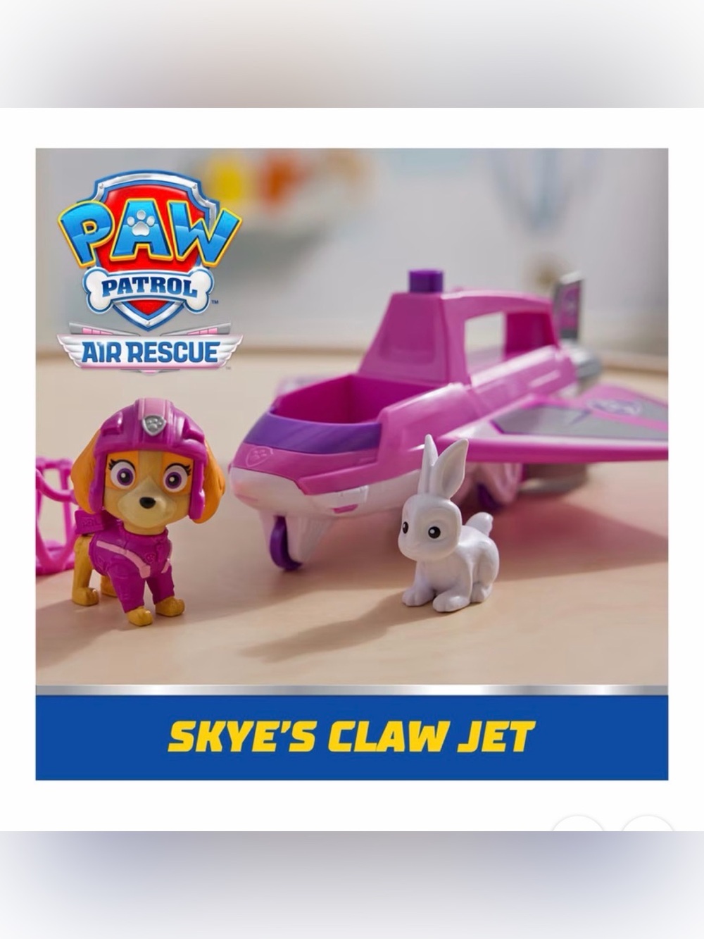 Paw Patrol Skye Pink and Purple Rescue Plane with Figure & Bunny